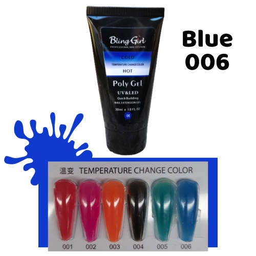 Poly Gel 30ml Temperature Change Polygel BLUE 006