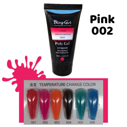 Poly Gel 30ml Temperature Change Polygel PINK 002