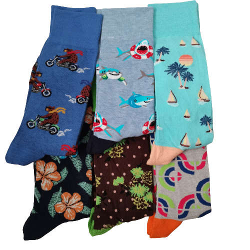 6 PAIRS MENS MIDCALF COTTON SOCKS