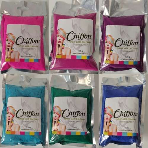 CHIFFON FUNKY HAIR COLOR BLUE