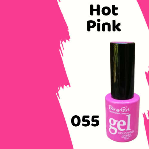 UV Soak Off Gel Color 10ml - Hot Pink 055