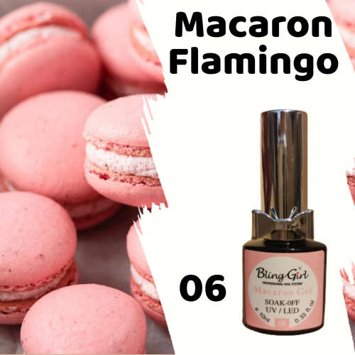 MACARON UV GEL POLISH 10ml - FLAMINGO PINK 06