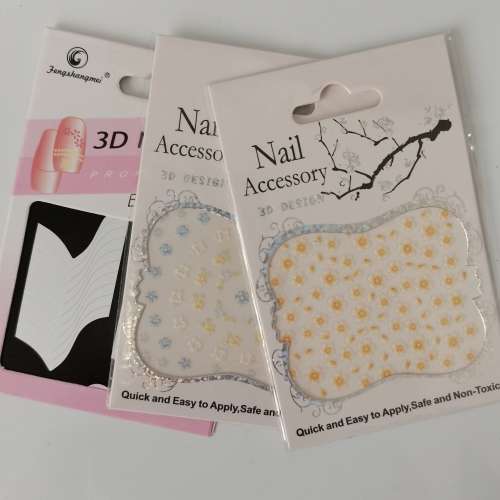 3 PACK NAIL STICKERS  ASSORTED #6