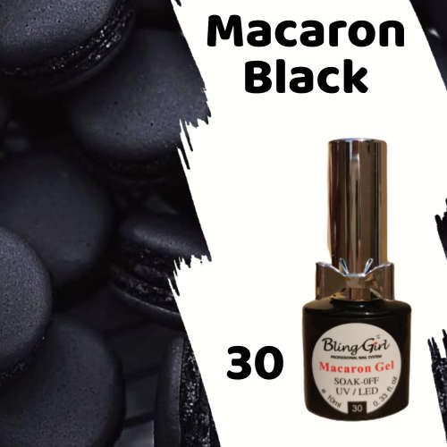 MACARON UV GEL POLISH 10ml - BLACK 30