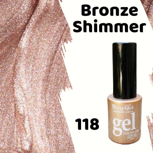 BLING GIRL UV Gel Polish 10ml - BRONZE SHIMMER 118