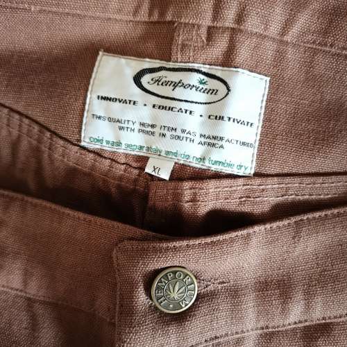 HEMPORIUM Slim Fit Mens Hemp/Cotton Chinos XL (38) Brown