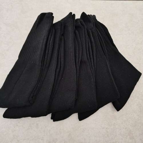 6 Pairs of Thick Black Boot Socks