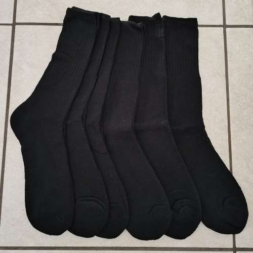 6 Pairs of Thick Black Boot Socks