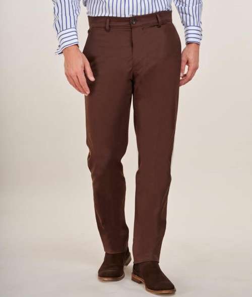 HEMPORIUM Slim Fit Mens Hemp/Cotton Chinos XL (38) Brown
