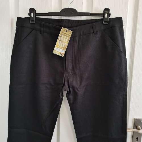 HEMPORIUM Slim Fit Mens Hemp/Cotton Chinos XXL (40) Black