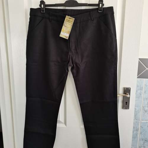HEMPORIUM Slim Fit Mens Hemp/Cotton Chinos XXL (40) Black