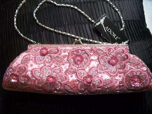Pink Beaded Evening Bag