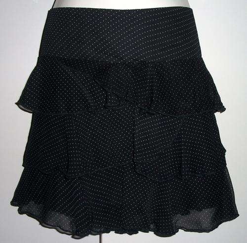 Black Mini Skirt with Ruffles from TRUWORTHS INWEAR - Size 28   ** NEW **