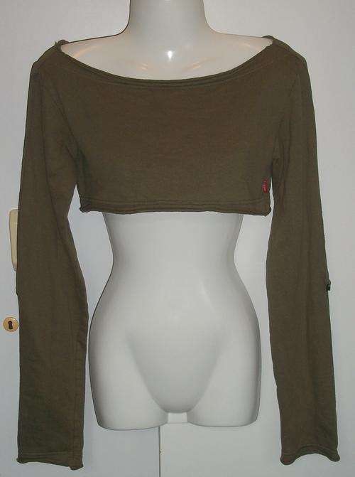 Long Sleeve Khaki Layering Top by TRIGGER - Size Small