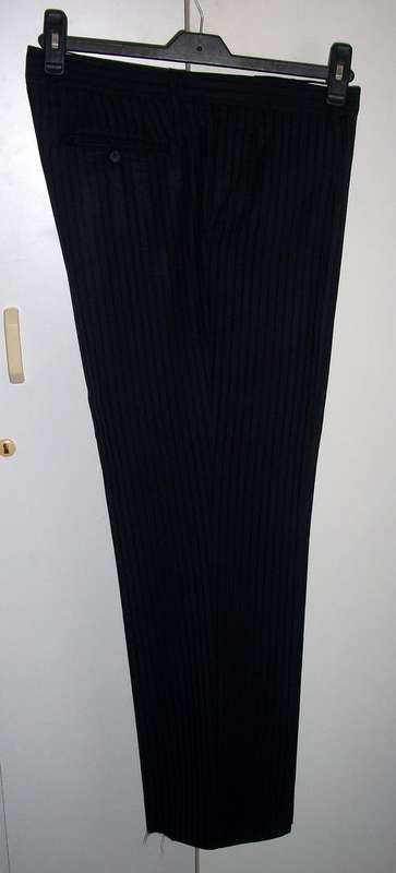 Navy & Black Pinstriped Suit Pants by ** DOLCE & GABBANA ** Size 40/54 (102cm)