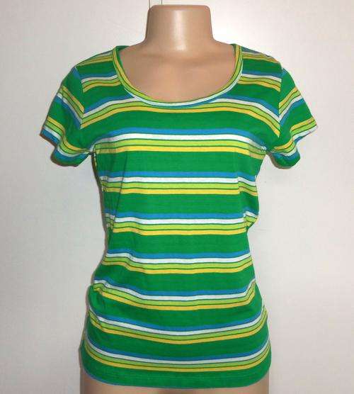 Green Striped T-Shirt - Size Medium  ** BRAND NEW **
