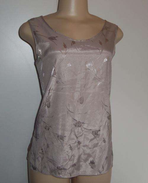 Champagne Coloured Satin Camisole by WOOLWORTHS - Size 12