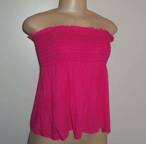 Bright Pink Boobtube Top by RT DENIM - Size Large