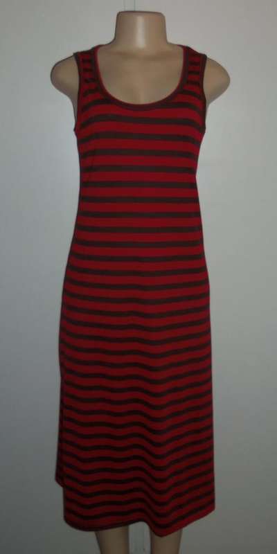 Red and Brown Striped Dress - Size XXL ** BRAND NEW **