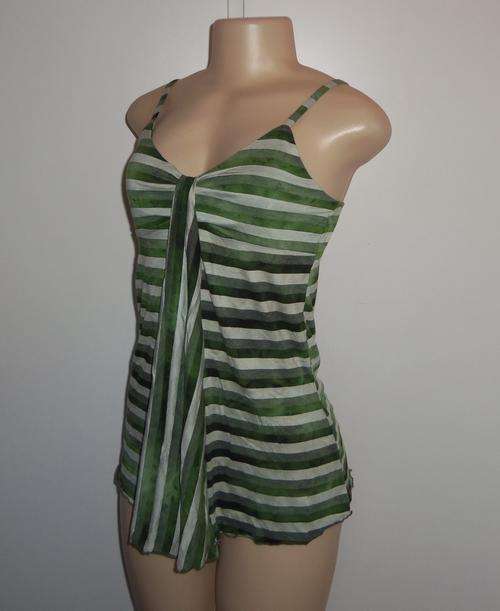 Green Striped Top by TRUWORTHS - Size LARGE  *** BRAND NEW ***