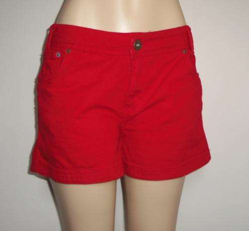 Red Denim Shorts by NETWORK - Size 14/38