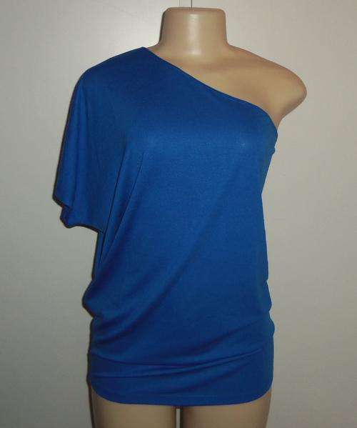 Gorgeous Blue One-Shoulder Top by DEREK HEART - Size SMALL *** BRAND NEW ***
