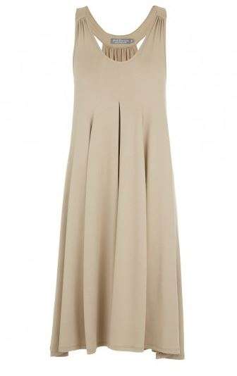 Stone Coloured Racer Back Dress by JUST CRUIZIN (size Medium)