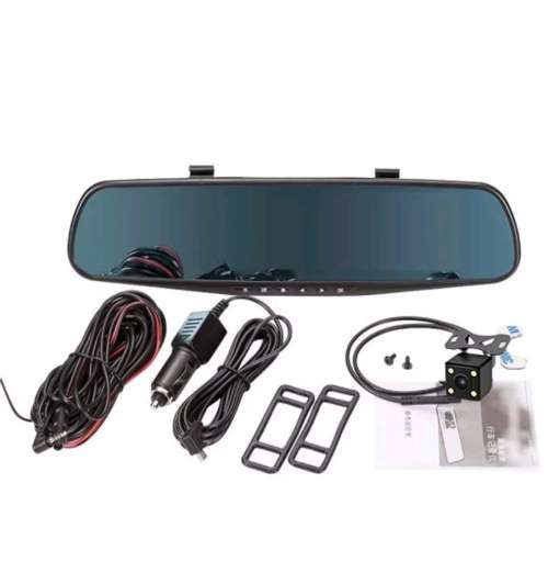 4.3'' 1080P Dual Lens Car Auto DVR Mirror Dash Cam Recorder+Rear View Camera Kit