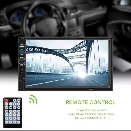 7" Double 7018B 2 DIN Car GPS FM Sterio Radio MP5 Player Touch Screen Bluetooth