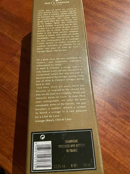 Moet&Chandon Champagne 1999 Boxed Unopened