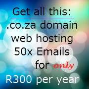 Reliable Web Hosting + Free .co.za Domain Name