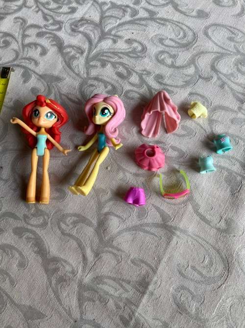 2x my little pony with some clothes