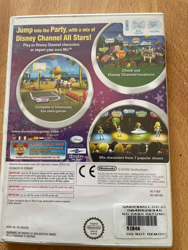 Wii Disney channel all star