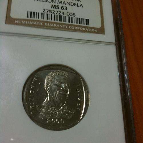Nelson Mandela Smiling R5 Graded