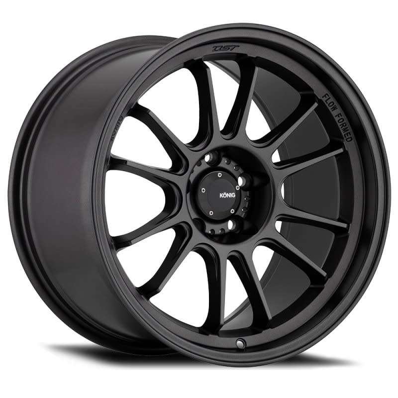18x9.5A Konig Hypergram 5x120 +35 Matte Black Wheels (Set of 4)