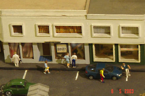 Model train town
