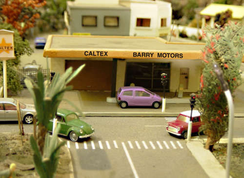 Model train town