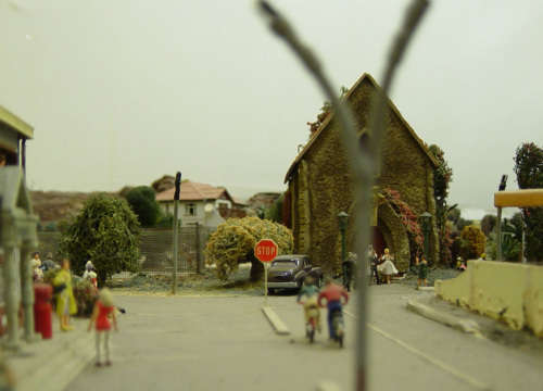 Model train town
