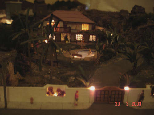 Model train town