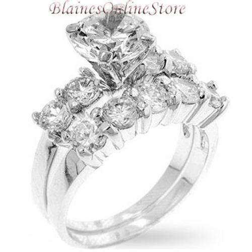 STUNNING 3.10CTW WEDDING ENGAGEMENT SET!