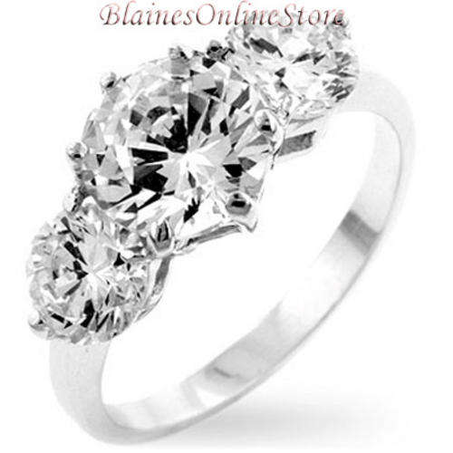 STUNNING 2.80CTW THREE-STONE ENGAGEMENT RING!