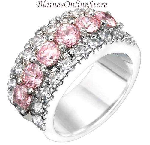 STUNNING 4.30CTW BRILLIANT CUT PINK SAPPHIRE DIAMOND RING!