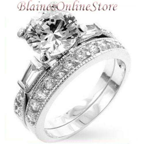 STUNNING 2.85CTW WEDDING ENGAGEMENT SET!