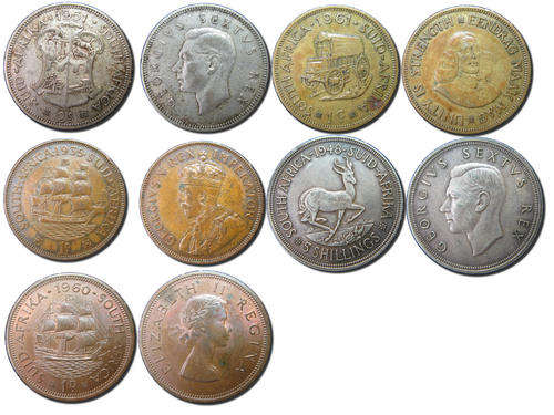 Old South African coins x 5