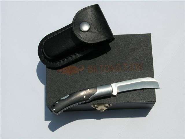 Biltong Tjom. Biltong Knife. With Pouch in Gift Box