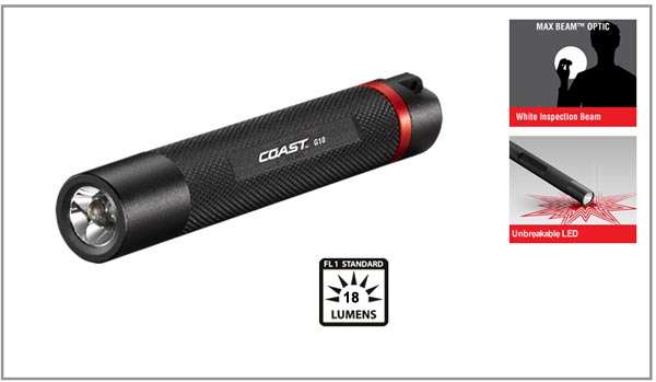 COAST G10 BLACK LED FLASHLIGHT. BRAND NEW