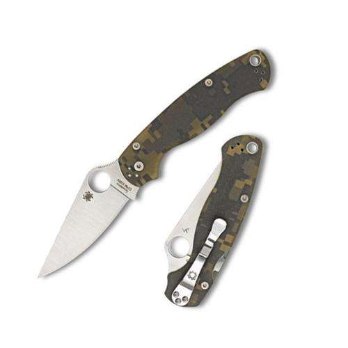 SPYDERCO Para Military 2 Plain Edge Camo Digital Camo Handles