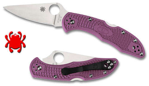 SPYDERCO DELICA 4 FLAT GROUND PURPLE FRN