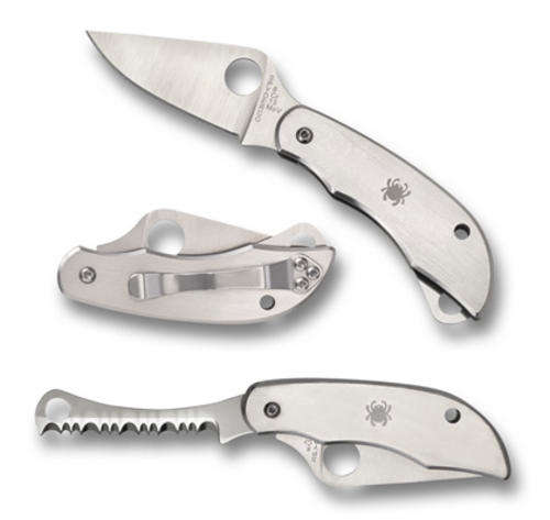 SPYDERCO CLIPITOOL STAINLESS + SERRATED BLADE
