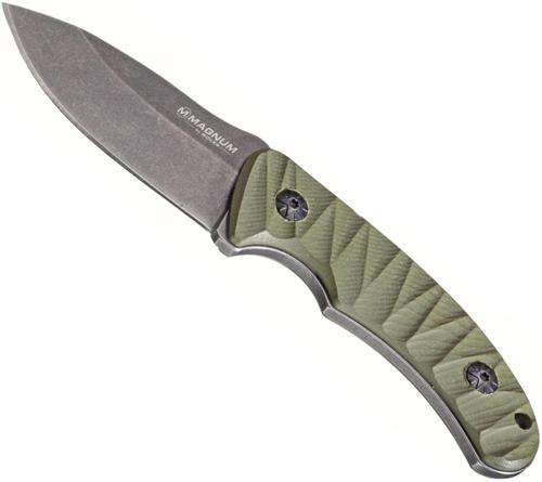 BOKER - Magnum Forest Elf Fixed Blade, Green G10 Handles, Kydex Sheath